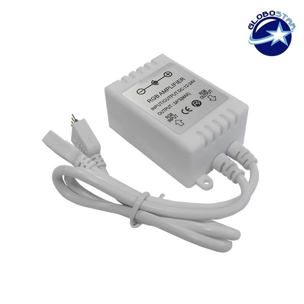 LED RGB Ενισχυτής Σήματος Πλαστικός 12v (144w) - 24v (288w) GloboStar 77407