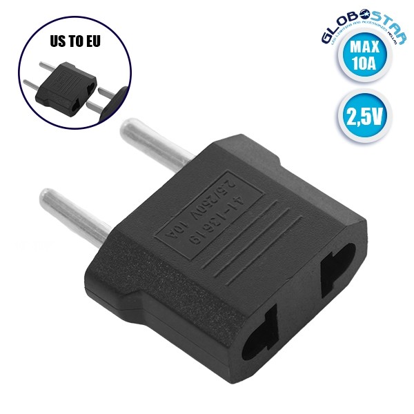 GloboStar® 78957 Αντάπτορας Μετατροπέας Αμερικάνικης Πρίζας σε Ευρωπαϊκή 220V Universal