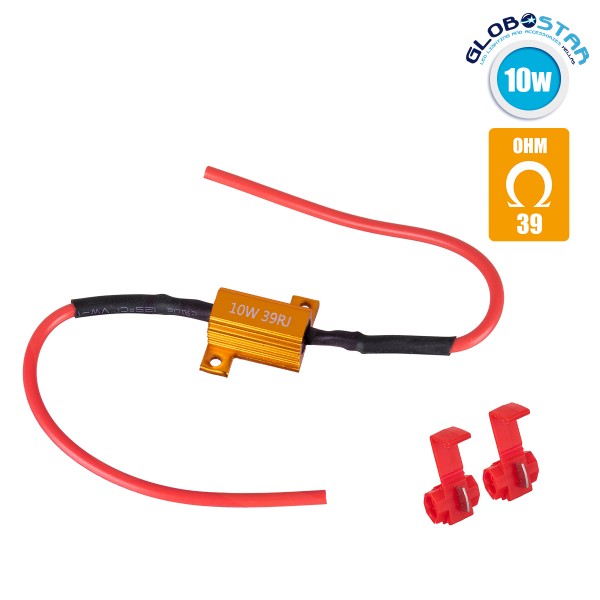 GloboStar® 81645 Βατική Αντίσταση Ακύρωσης Ένδειξης Βλάβης Can-Bus 10W 39 Ohm