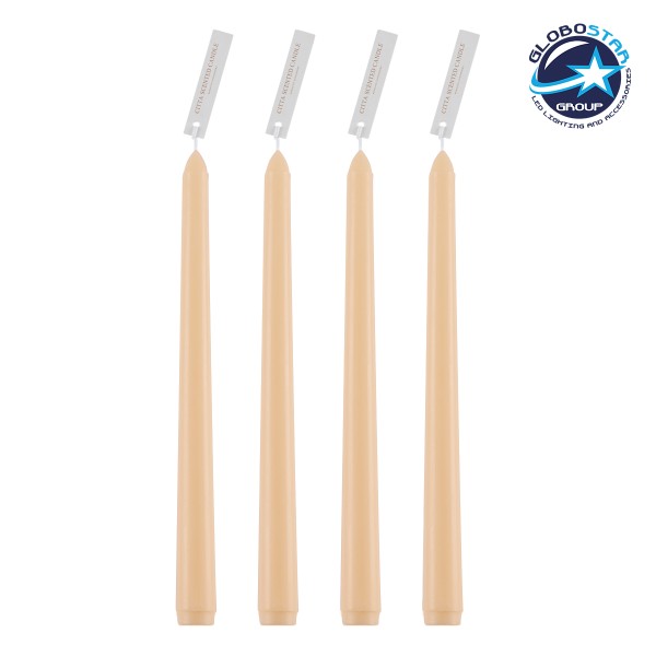 GloboStar® PINK-ORCHID 35205 ΣΕΤ 4 Αρωματικά Κεριά Κηροπηγίου Παραφίνης με Άρωμα Άγρια Ορχιδέα Σομόν Μ2 x Π2 x Υ25cm