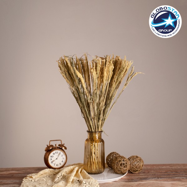 GloboStar® ERICAGRASS 36504 Αποξηραμένο Φυτό Έρρικα - Μπουκέτο Διακοσμητικών Κλαδιών Μπεζ - Πράσινο Υ60cm