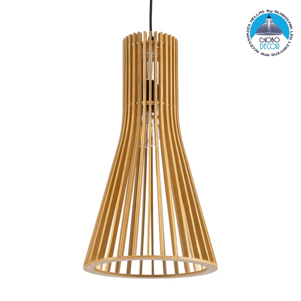 GLOBOSTAR® SCANDINAVIA 01700 Boho Κρεμαστό Φωτιστικό Οροφής με Ντουί 1 x E27 AC 220-240V IP20 - Μπεζ - Μ25 x Π25 x Υ45cm