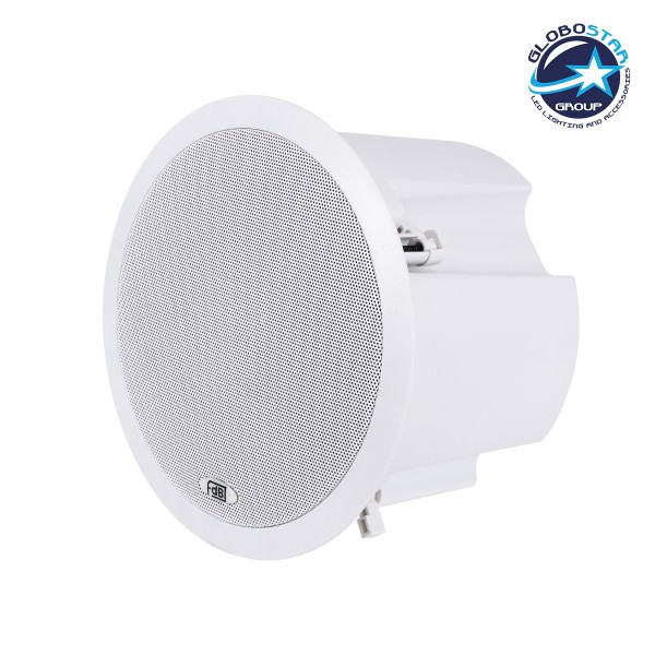 GLOBOSTAR® FDB C800T 98013 Χωνευτό Παθητικό Ηχείο Εγκαταστάσεων με Μετασχηματιστή 100V & 8Ω - 50W RMS (100W Peak) - 1 x 8" Inches LF & 1 x 1" Inches HF - IP20 - Λευκό - Μ28 x Π28 x Υ19.1cm / Q24.5 x 17.7cm - 2 Χρόνια Εγγύηση