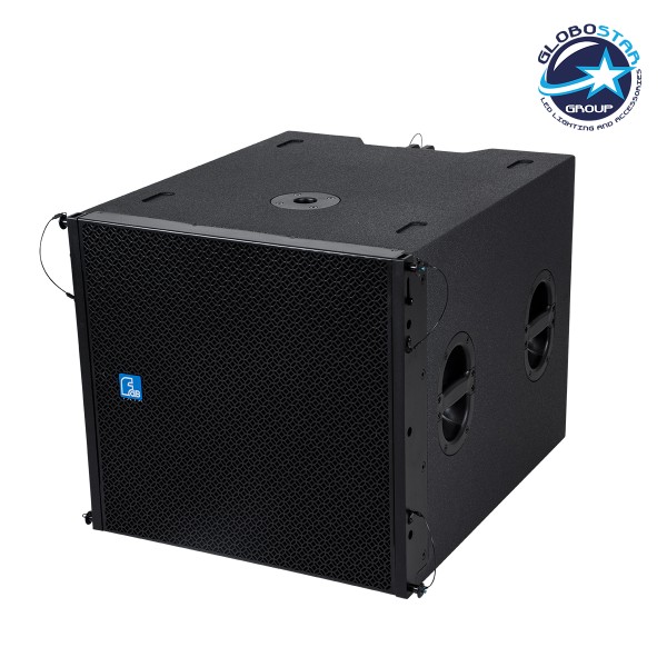 GloboStar® FDB DLA118BAS 98018 PA Speaker - Ενεργό Αυτοενισχυόμενο Subwoofer Line Array Κρεμαστό & Επιδαπέδιο με Ψηφιακό Ενισχυτή SA2.68 AC 220V/50-60Hz - 900W RMS/4Ω + 600W RMS/4Ω (2400W Peak) - 1 x 18" Inches LF - IP20 - Μαύρο - Μ56 x Π68.2 x Υ52cm