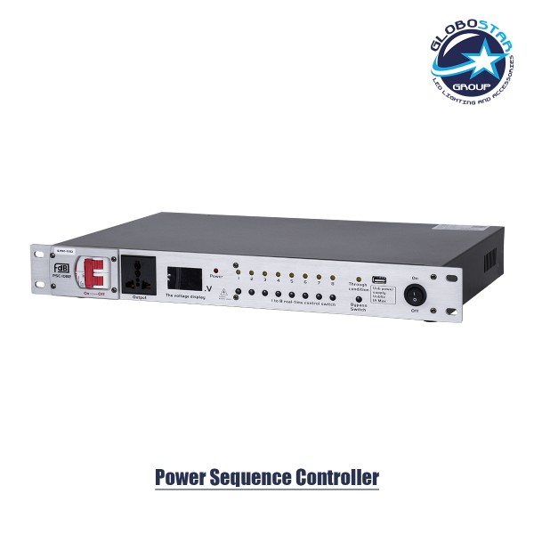 GloboStar® FDB PSC-1082 98022 Power Sequence Controller - Επαγγελματικός Ελεγκτής Ακολουθίας Ισχύος Power Management SMT Technology - USB Charger - RS232 Control Interface/RS485 Cascade - AC 85~265V/40-60Hz 60Α - IP20 - Ασημί - Μ48.3 x Π28 x Υ5.5cm