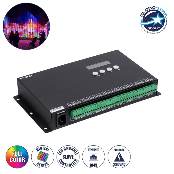 GloboStar® 90144 SEEKWAY EN-508 - Professional Channel Controller - Full Colour LED Digital SPI Pixel ONLINE Control System - Κεντρικός & Slave Controller Καναλιών Εξόδου για Ψηφιακά Προϊόντα LED Digital Pixel TTL & DMX512 - Single Colour & RGB & RGBW - S