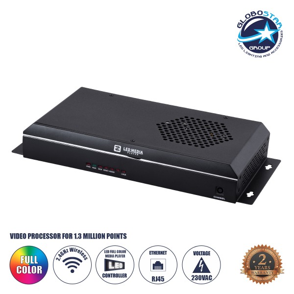 GloboStar® PROCULCO ZH-C2 90238 Professional LED Video Processor - Επαγγελματικός Επεξεργαστής Βίντεο για Ψηφιακές Οθόνες LED Video Wall - 1.3 Million Points - Loading Area W4096 x H2160 - WiFi - Android 5.1 - AC 220-240V - IP20 Μ31.5 x Π16 x Υ5.5cm