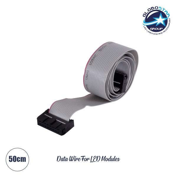 GloboStar® DATULCO 90240 Καλωδιοταινία 0.5m Data Cable HUB75 Μεταφοράς Σήματος/Εικόνας για Ψηφιακές Οθόνες LED Video Wall Μ50 x Π2.5 x Υ1.5cm - 2 Years Warranty