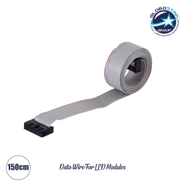 GloboStar® DATULCO 90242 Καλωδιοταινία 1.5m Data Cable HUB75 Μεταφοράς Σήματος/Εικόνας για Ψηφιακές Οθόνες LED Video Wall Μ150 x Π2.5 x Υ1.5cm - 2 Years Warranty