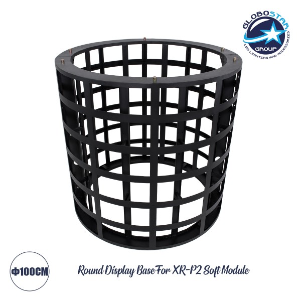 GloboStar® BASULCO 90249 Μεταλλικό Cabinet με Διάμετρο D100cm για Δημιουργία Στρόγγυλου LED Video Wall Curved με τα Εύκαμπτα Πλακίδια Ψηφιακής Οθόνης 32x16cm SKU:90232 IP20 - Φ100 x Υ96cm