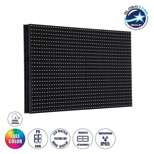 GloboStar® MODULCO 90235 LED Display Module 32x16cm - Πλακίδιο Ψηφιακής Οθόνης LED Video Wall - P6.6 Pro 3840Hz High Refresh Rate 1152 Dots - 46 W ≥4500cd/㎡ DC 4.5~5V - SMD2525 RGB 3in1 4398 Billion Colors - Outdoor IP65 - Μ32 x Υ16cm