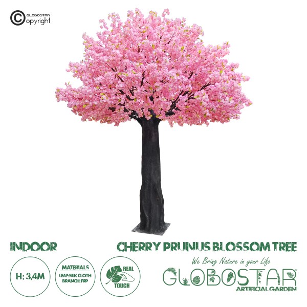 GloboStar® Artificial Garden CHERRY PRUNUS BLOSSOM TREE 20164 Τεχνητό Διακοσμητικό Δέντρο Άνθος Κερασιάς Προύμνη Υ340cm 
