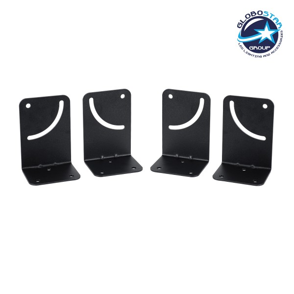 GloboStar® FDB K803-WB7 98029 Speaker Base Wall Bracket - Επιτοίχια Ρυθμιζόμενη Βάση Ηχείου για Τοποθέτηση Συστήματος Κολωνάτων Ηχείων K803 - IP20 - Μαύρο - Μ10 x Π8 x Υ14.5cm - Ζεύγος