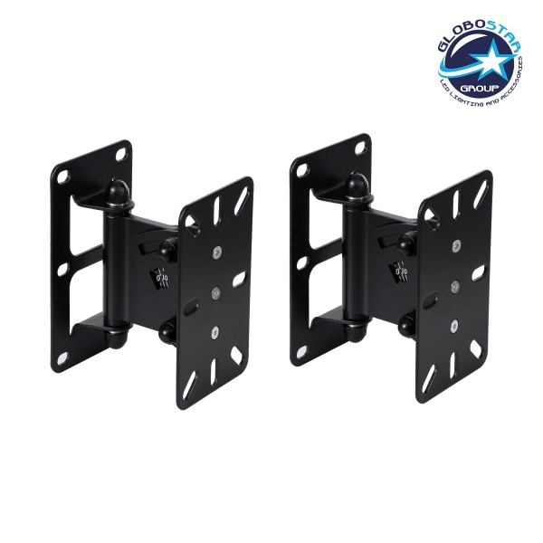 GLOBOSTAR® FDB WB2 98030 Επιτοίχια Ρυθμιζόμενη Βάση για Τοποθέτηση Ηχείων - IP20 - Μαύρο - Μ9.5 x Π11.5 x Υ16cm - Σετ 2 Τεμαχίων