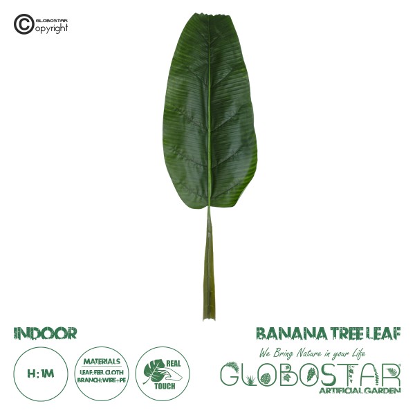 GloboStar® Artificial Garden BANANA TREE LEAF 20177 Τεχνητό Διακοσμητικό Φύλο Μπανανιάς - Μπανανόδεντρου Π30 x Υ100cm 