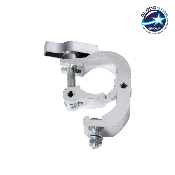 GloboStar® CLAMPS 51185 Επαγγελματικός Γάντζος Hook Αλουμινίου Ύψηλης Αντοχής για Κρέμαση, Στήριξη & Τοποθέτηση Προϊόντων Stage σε Τράσες - Μ17 x Π12 x Υ3cm - Χρώμιο
