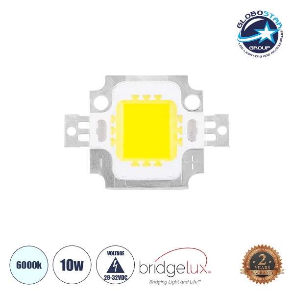 GloboStar® 73760 Υψηλής Ισχύος LED COB BRIDGELUX 10W 900lm DC 28-32V - M2.9 x P2 x Y0.3cm - Ψυχρό Λευκό 6000K - 2 Χρόνια Εγγύηση