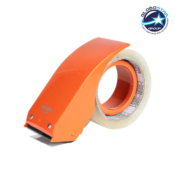 GloboStar® 79950 Επαγγελματική Μηχανή Ταινίας Συσκευασίας Χειρός DELI Φ8.5 x Υ9cm - Πορτοκαλί