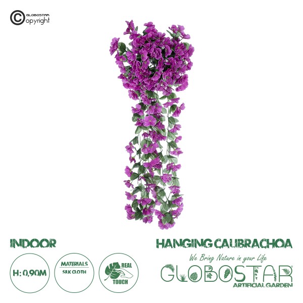 GloboStar® Artificial Garden HANGING CALIBRACHOA BRANCH 21064 Διακοσμητικό Κλαδί Καλιμπραχόα  Φ25 x Υ90cm