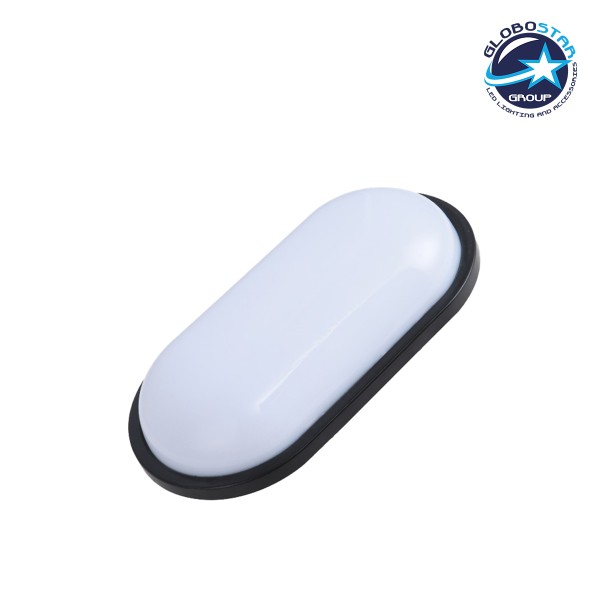 GLOBOSTAR® MARINA 202-0022 MODERN WALL LIGHT 1 X E27 IP44 BLACK PLASTIC - M35 X Π12 Υ10CM