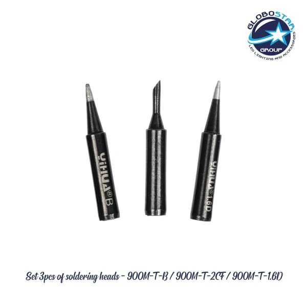 GloboStar® 79948 Σετ 3 Κεφαλών για Κολλητήρι - Σταθμού Συγκόλλησης