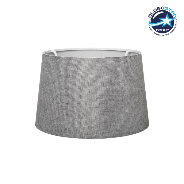 GloboStar® COVER 203-0264 Μοντέρνο Φωτιστικό Καπέλο Γκρί Ύφασμα - Μ38 x Π38 x Υ24cm