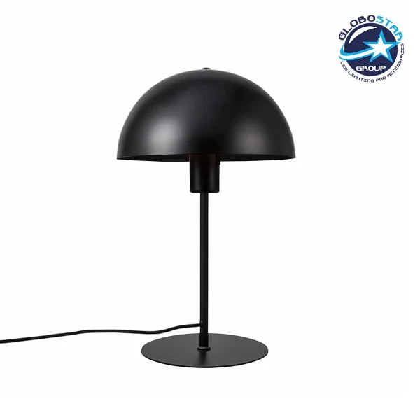 GloboStar® GASCEIO 204-0141 Μοντέρνο Eπιτραπέζιο Φωτιστικό Μονόφωτο 1 x e27 led IP20 Μαύρο Μέταλλο - Μ25 x Π25 x Υ39cm
