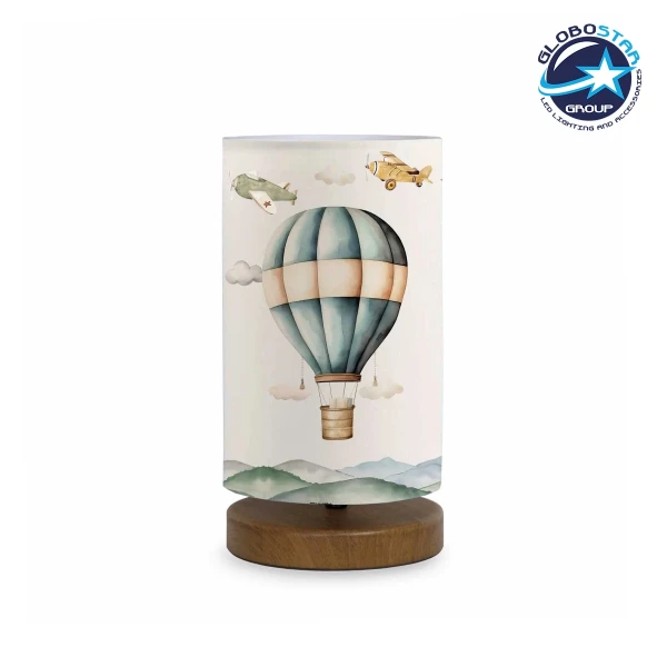 GloboStar® BALLON 204-0145 Παιδικό Eπιτραπέζιο Φωτιστικό Φιγούρα Μονόφωτο 1 x e27 led IP20 Λευκό Ύφασμα - Μ15 x Π15 x Υ30cm
