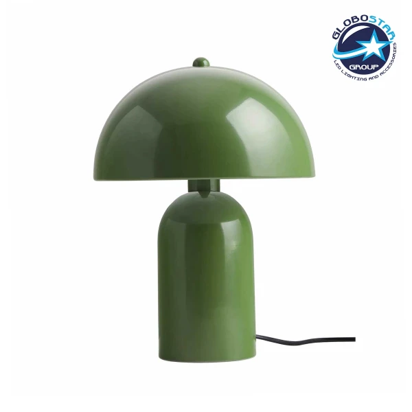 GloboStar® GASCO 204-0147 Μοντέρνο Eπιτραπέζιο Φωτιστικό Μονόφωτο 1 x E27 IP20 Πράσινο Μέταλλο - Μ25 x Π25 x Υ35cm