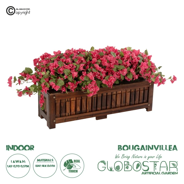 GloboStar® Artificial Garden BOUGAINVILLEA PLANT 20666 Τεχνητό Διακοσμητικό Φυτό Μπουκανβίλια Π145 x Μ70 x Y57cm