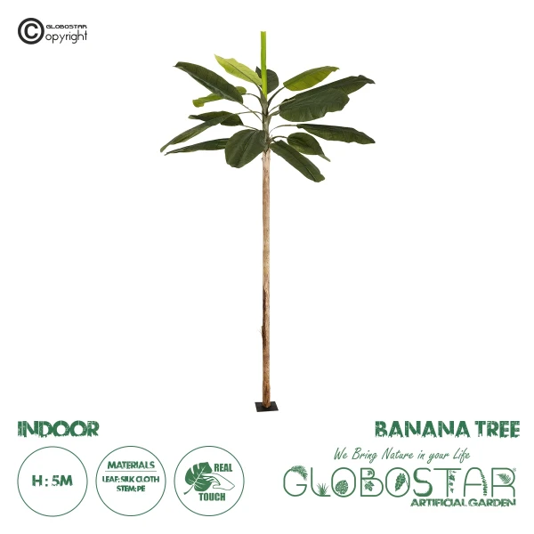 GloboStar® Artificial Garden BANANA TREE 21502 Τεχνητό Διακοσμητικό Δέντρο Μπανανιάς Υ500cm