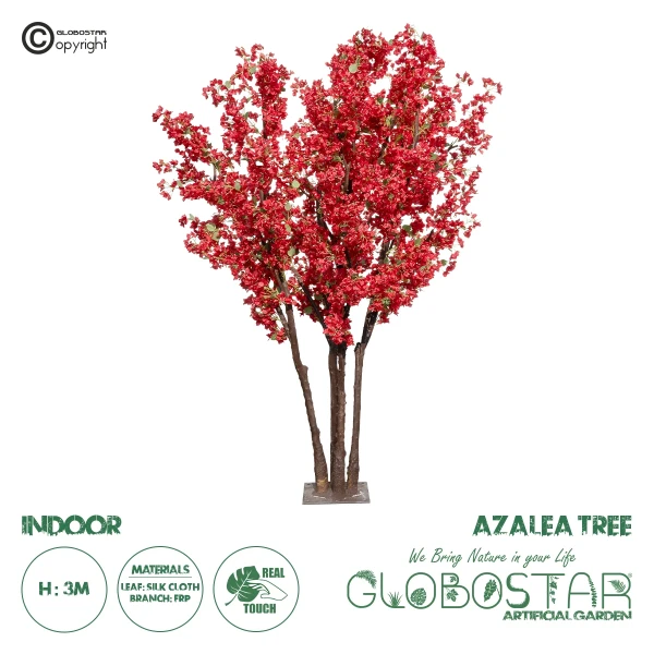 GloboStar® Artificial Garden AZALEA TREE 21059 Τεχνητό Διακοσμητικό Δέντρο Αζαλέα Μ230 x Π230 x Υ300cm