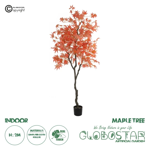 GloboStar® Artificial Garden MAPLE TREE 21105 Τεχνητό Διακοσμητικό Δέντρο Σφένδαμος Μ80 x Π80 x Υ160cm