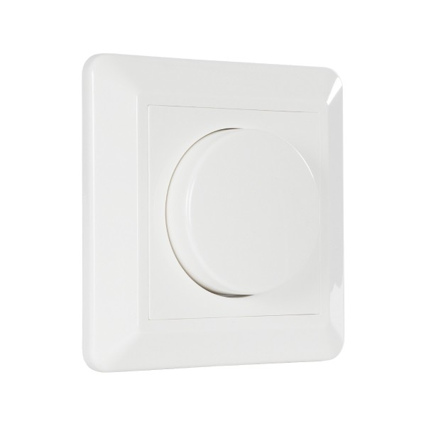 GloboStar® 999-0006 Ροοστάτης Dimmer Τοίχου LED AC100-240V 400W IP20 Μ8.4 x Π8.4 x Υ4.5cm