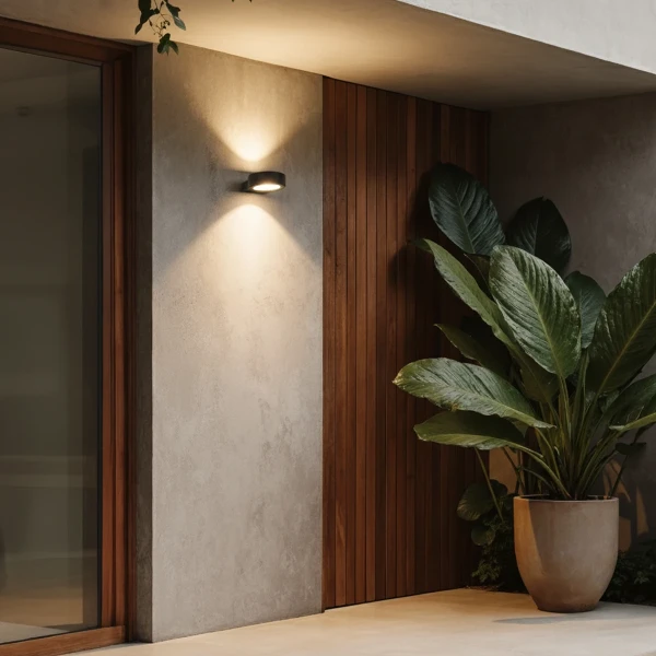 kelvo® AURA KLV-101-0113 Μοντέρνο Φωτιστικό Τοίχου - Απλίκα LED 7W 875lm 45° AC 220-240V Αδιάβροχο IP65 Θερμό Λευκό 2700K - Lumileds COB Chip & TÜV SÜD Driver - Μαύρο Ματ - Μ15 x Π13 x Υ4.5cm - 5 Χρόνια Εγγύηση