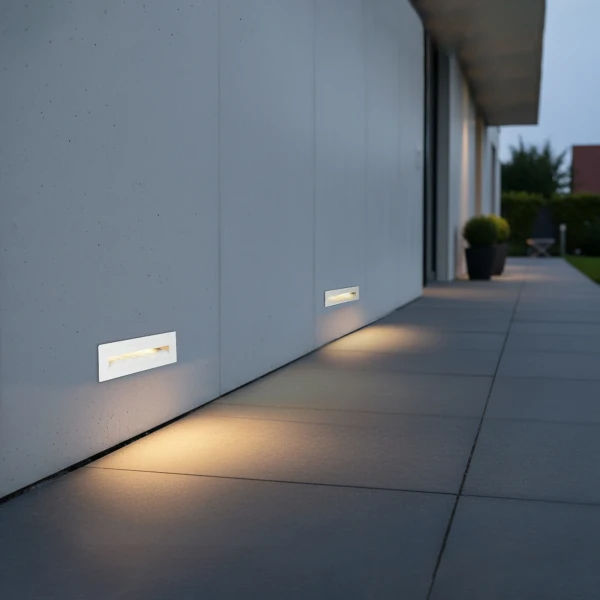 kelvo® STEPART KLV-101-0088 Μοντέρνο Χωνευτό Φωτιστικό Σκαλοπατιού - Διαδρόμου LED 6W 750lm 45° AC 220-240V Αδιάβροχο IP65 Θερμό Λευκό 2700K - Lumileds SMD Chip & TÜV SÜD Driver - Λευκό Ματ - Μ21 x Π5.5 x Υ6.5cm / Q20.3 x 5.6cm - 5 Χρόνια Εγγύηση