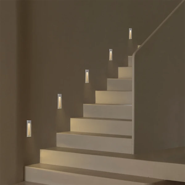kelvo® STEPART KLV-101-0094 Μοντέρνο Χωνευτό Φωτιστικό Σκαλοπατιού - Διαδρόμου LED 7W 735lm 45° AC 220-240V Αδιάβροχο IP65 Θερμό Λευκό 2700K - Lumileds SMD Chip & TÜV SÜD Driver - Λευκό Ματ - Μ6.5 x Π6.5 x Υ21cm / Q5.41 x 18.9cm - 5 Χρόνια Εγγύηση