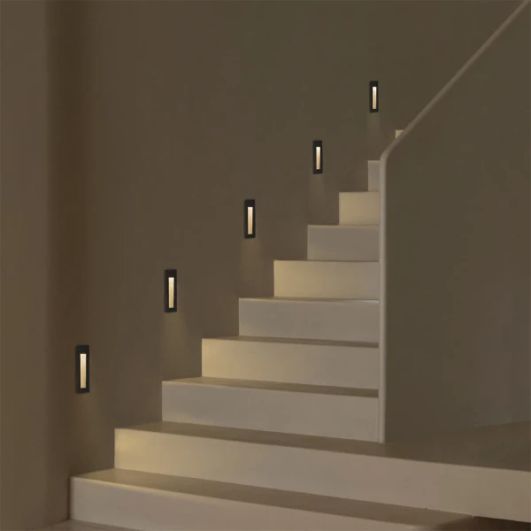 kelvo® STEPART KLV-101-0092 Μοντέρνο Χωνευτό Φωτιστικό Σκαλοπατιού - Διαδρόμου LED 7W 735lm 45° AC 220-240V Αδιάβροχο IP65 Θερμό Λευκό 2700K - Lumileds SMD Chip & TÜV SÜD Driver - Μαύρο Ματ - Μ6.5 x Π6.5 x Υ21cm / Q5.41 x 18.9cm - 5 Χρόνια Εγγύηση