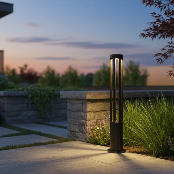 kelvo® GREMO KLV-101-0123 Μοντέρνο Φωτιστικό Κολωνάκι Κήπου LED 7W 735lm 45° AC 220-240V Αδιάβροχο IP65 Θερμό Λευκό 2700K - Lumileds SMD Chip & TÜV SÜD Driver - Γκρι Ανθρακί Ματ - Μ15.5 x Π15.5 x Υ80cm - 5 Χρόνια Εγγύηση