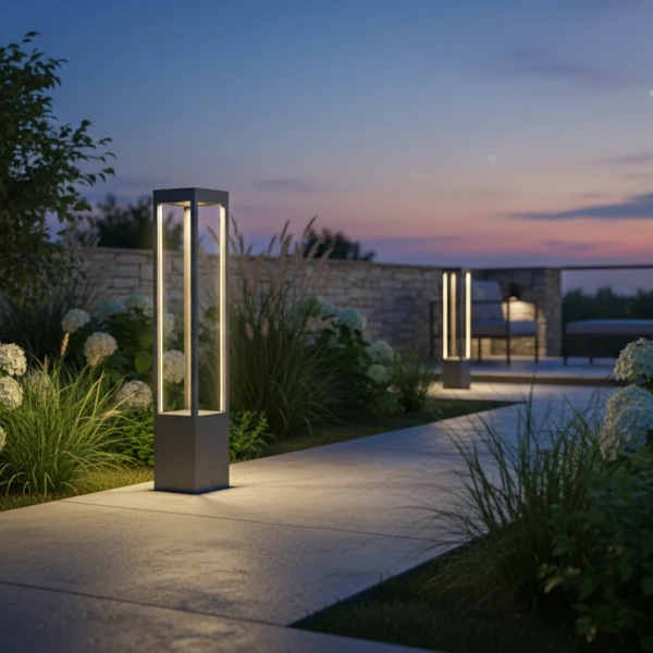 kelvo® GREMO KLV-101-0124 Μοντέρνο Φωτιστικό Κολωνάκι Κήπου LED 7W 735lm 45° AC 220-240V Αδιάβροχο IP65 Θερμό Λευκό 2700K - Lumileds SMD Chip & TÜV SÜD Driver - Γκρι Ανθρακί Ματ - Μ15 x Π15 x Υ80.5cm - 5 Χρόνια Εγγύηση