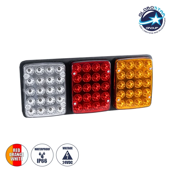 Πίσω Φανάρι Φορτηγού 60 LED 24 Volt Universal Αδιάβροχο IP66 GloboStar 75496