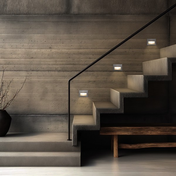 kelvo® STEPART KLV-101-0084 Μοντέρνο Χωνευτό Φωτιστικό Σκαλοπατιού - Διαδρόμου LED 6W 750lm 45° AC 220-240V Αδιάβροχο IP65 Θερμό Λευκό 2700K - Lumileds SMD Chip & TÜV SÜD Driver - Γκρι Ανθρακί Ματ - Μ11.5 x Π5.3 x Υ8.3cm / Q10.63 x 7.61cm - 5 Χρόνια Εγγύη