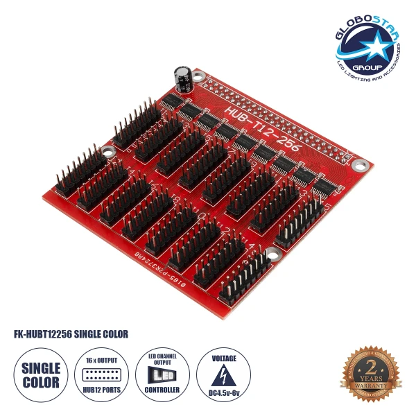 GLOBOSTAR® CARD-FK-HUBT12256 90099 Κάρτα Εικόνας για Μονόχρωμες LED Κυλιόμενες Ψηφιακές Επιγραφές/Οθόνες DC 5V IP20 - 6528X160 Pixels - Μ7.9 x Π7.9 x Υ1.1cm - 2 Χρόνια Εγγύηση