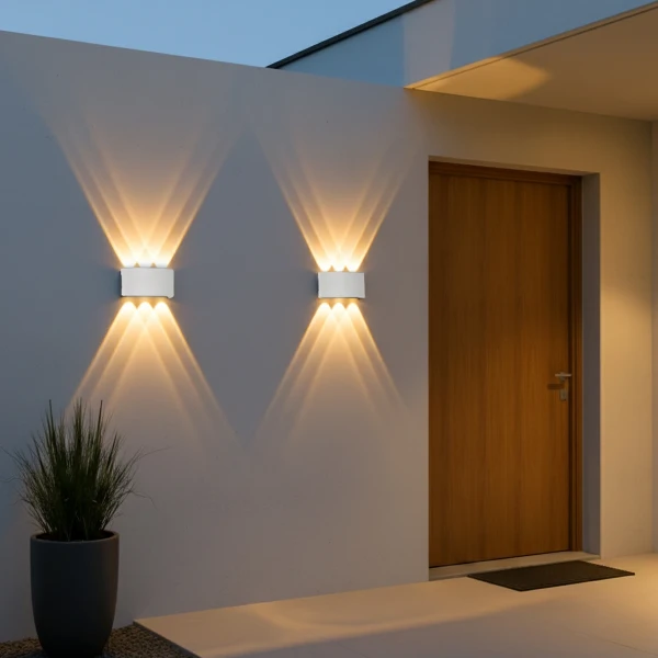 kelvo® SIXOAD KLV-101-0008 Φωτιστικό Τοίχου / Απλίκα LED 18W 1800lm 30° AC 220-240V Αδιάβροχο IP65 Θερμό Λευκό 2700K - CREE XPE Chip & TÜV SÜD Driver - Λευκό Ματ - Μ17 x Π4 x Υ8cm - 5 Χρόνια Εγγύηση