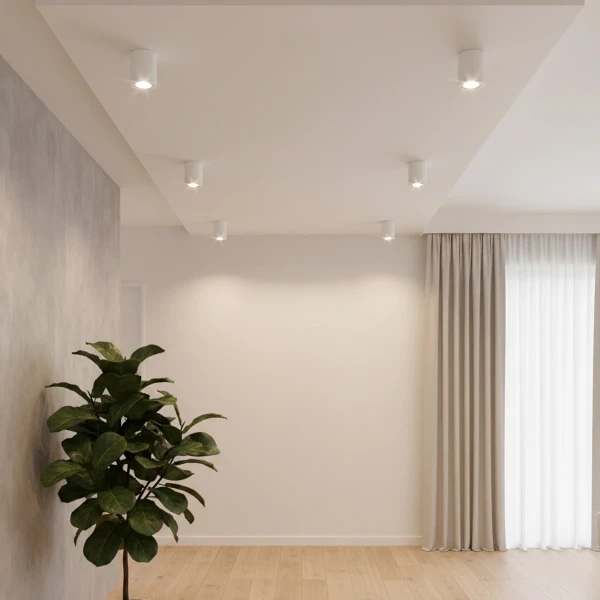 kelvo® AKIRA KLV-101-0025 Κινούμενο Φωτιστικό Downlight Σποτ για Λάμπα MR16 με Ντουί GU10 AC 220-240V IP20 - Λευκό Ματ - Μ8 x Π8 x Υ10cm