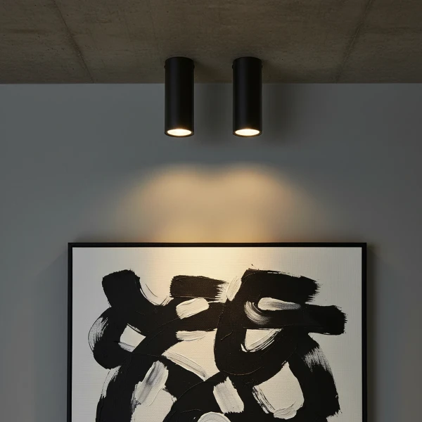 kelvo® DUCT KLV-101-0050 Φωτιστικό Downlight Σποτ για Λάμπα MR16 με Ντουί GU10 AC 220-240V IP20 - Μαύρο Ματ - Μ6 x Π6 x Υ15cm