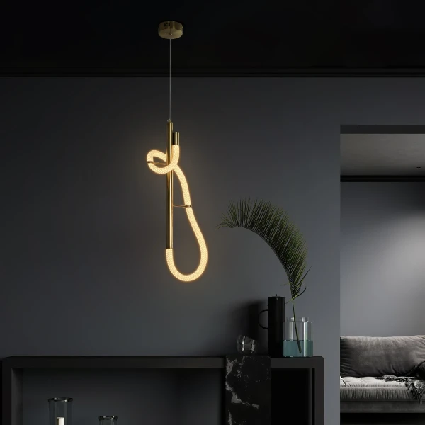 kelvo® GLOW KLV-101-0159 Κρεμαστό Φωτιστικό Οροφής LED 24W 2400lm 360° AC 220-240V IP20 Ρυθμιζόμενο Λευκό CCT με On/Off 2700K/4500K/6000K - Lumileds SMD Chip - Χρυσό Πλατίνα - Μ24 x Π10 x Υ62cm - 3 Χρόνια Εγγύηση