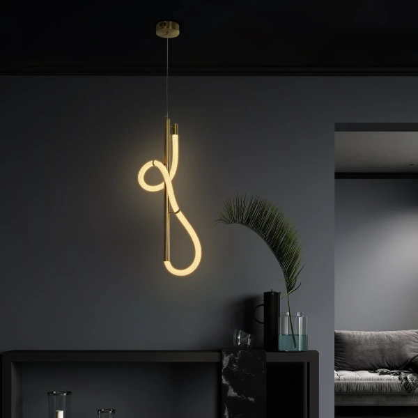 kelvo® GLOW KLV-101-0160 Κρεμαστό Φωτιστικό Οροφής LED 24W 2400lm 360° AC 220-240V IP20 Ρυθμιζόμενο Λευκό CCT με On/Off 2700K/4500K/6000K - Lumileds SMD Chip - Χρυσό Πλατίνα - Μ30 x Π17 x Υ66cm - 3 Χρόνια Εγγύηση