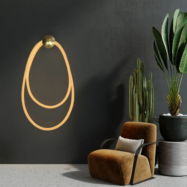 kelvo® GLOW KLV-101-0170 Φωτιστικό Τοίχου / Απλίκα LED 45W 4500lm 360° AC 220-240V IP20 Ρυθμιζόμενο Λευκό CCT με Χειριστήριο από 2700K έως 6000K Dimmable - Lumileds SMD Chip - Χρυσό Πλατίνα - Μ30 x Π15 x Υ110cm - 3 Χρόνια Εγγύηση