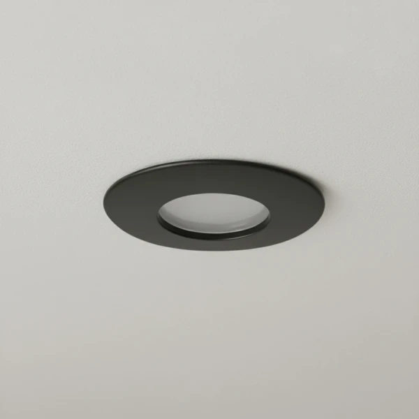 kelvo® KAPA KLV-101-0038 Χωνευτό Φωτιστικό Downlight Σποτ Μπάνιου για Λάμπα MR16 με Ντουί GU10 AC 220-240V Αδιάβροχο IP65 - Μαύρο Ματ - Μ8.5 x Π8.5 x Υ4.2cm / Q7.5cm